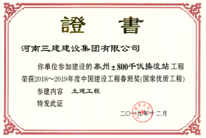 【魯班獎】集團(tuán)公司斬獲中國建筑行業(yè)工程質(zhì)量最高榮譽(yù)！